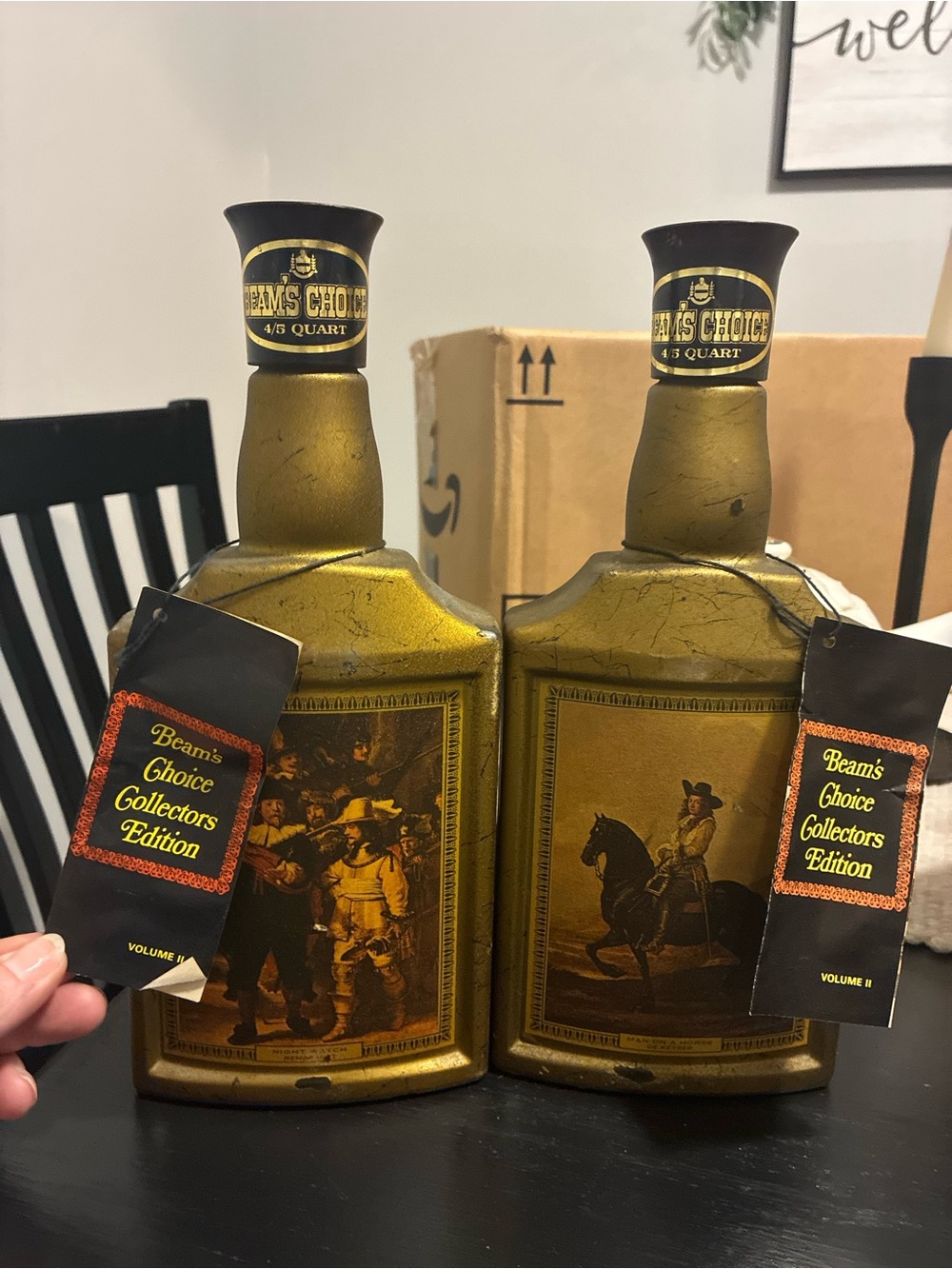 Beam’s Collectors Edition Gold Decorative Bottle Set